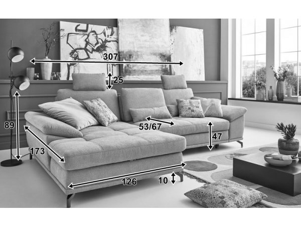 Rohová sedací souprava COSTELLO