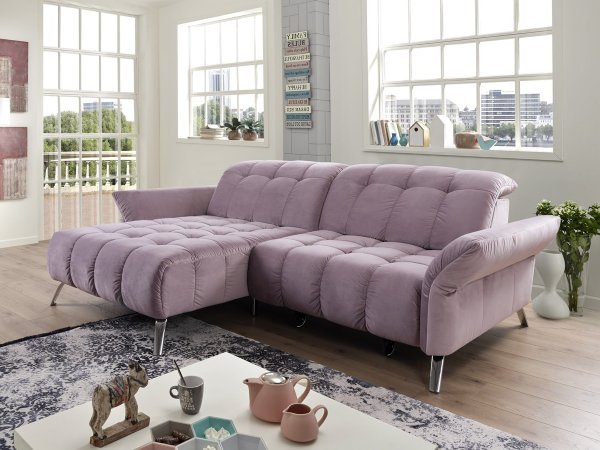 Malá prošívaná rohová sedací souprava COAST