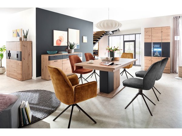 Jídelní otočná židle OTTAWA 2 s područkami olive