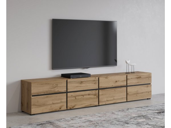 Nábytek do obývacího pokoje CROSS 2 dub Wotan/černá