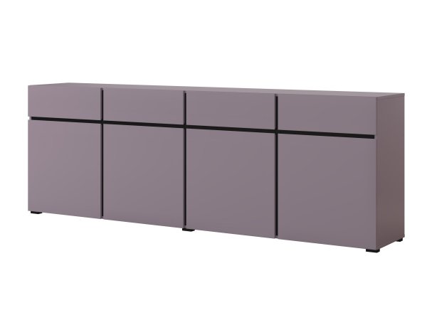 Komoda CROSS (typ 25) Fialová/černá