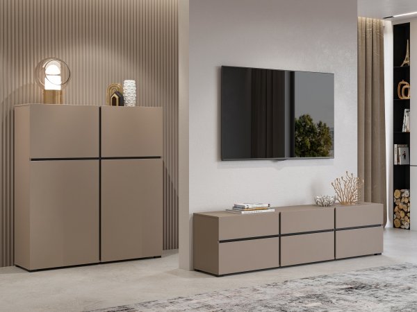 Nábytek do obývacího pokoje CROSS Congo/černá