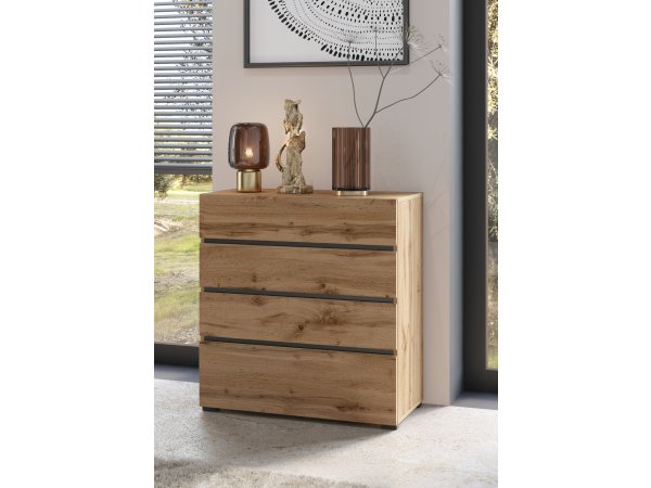 Komoda CROSS S (typ 28) dub Wotan/černá