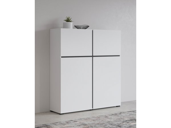 Komoda CROSS (typ 76) Bílá/černá