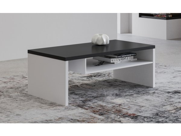 Konferenční stolek CROSS (typ 99) Bílá/černá