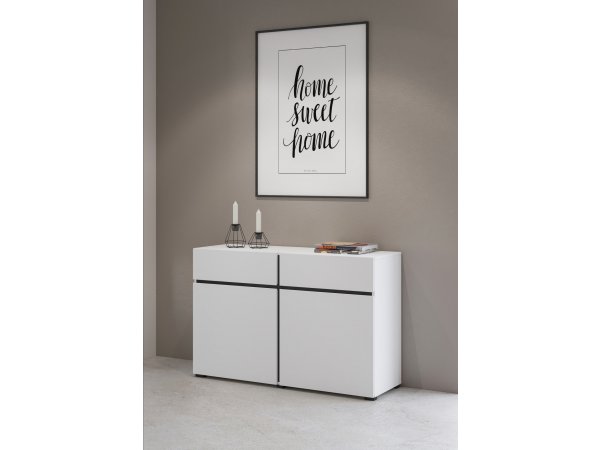 Komoda CROSS (typ 45) Bílá/černá