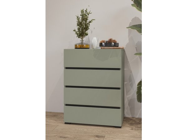 Komoda do předsíně CROSS (typ 27) Pine green/černá