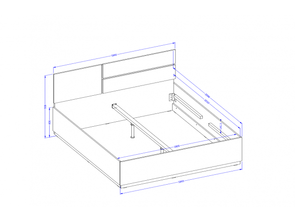 Postel CROSS S (typ 32) Congo-černá 180x200