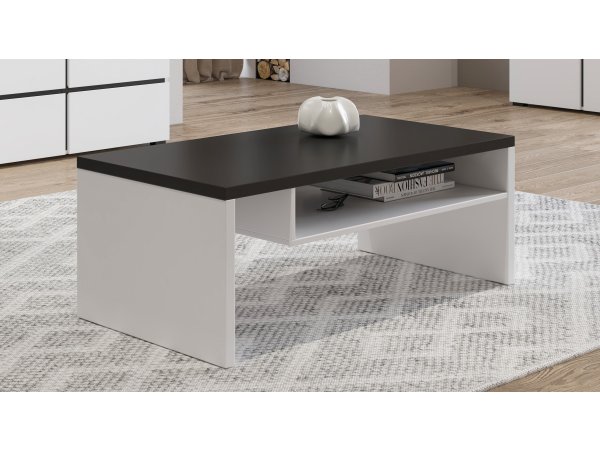 Konferenční stolek CROSS (typ 99) Bílá/černá