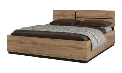 Postel CROSS S (typ 32) dub Wotan/černá 180x200