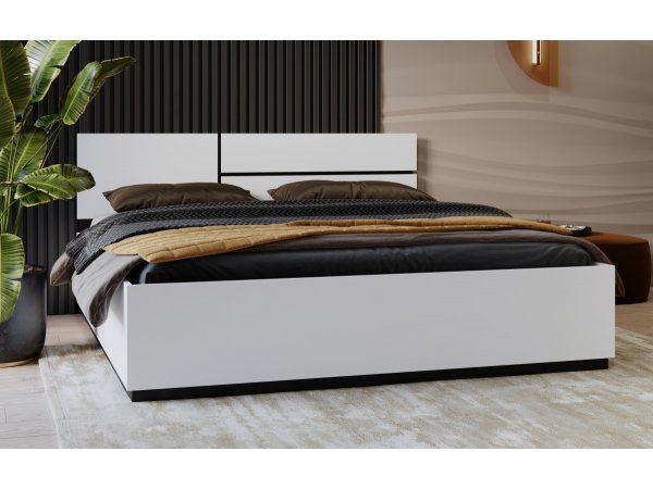 Ložnice CROSS S 3 Bílá-černá