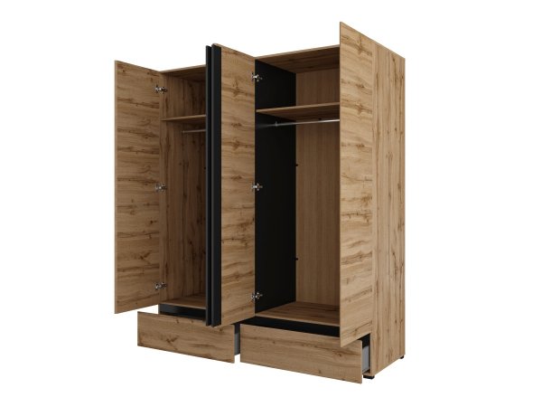 Ložnice CROSS S 2 dub Wotan/černá