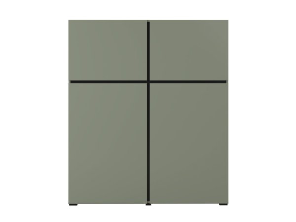 Komoda CROSS (typ 76) Pine green/černá