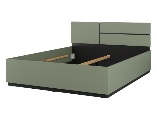 Postel CROSS S (typ 31) Pine green/černá 160x200