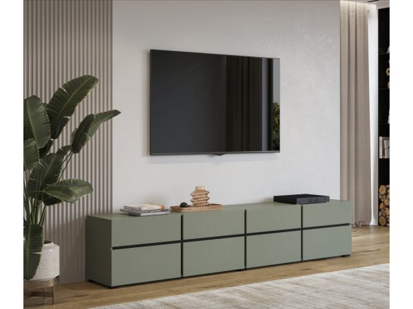 Televizní komoda CROSS (typ 40) Pine green/černá
