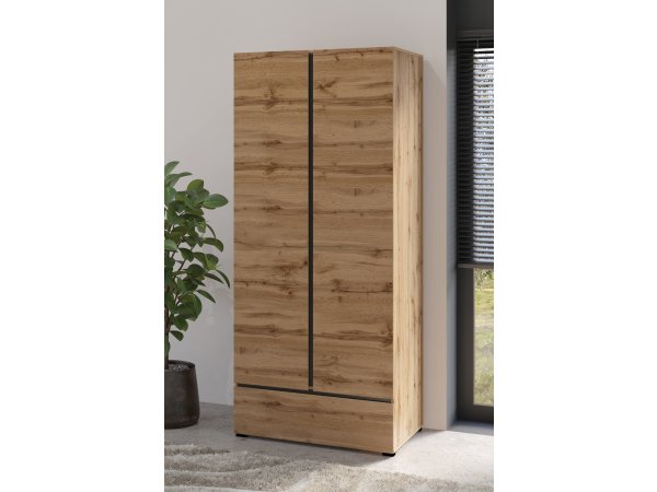 Skříň CROSS S (typ 18) dub Wotan/černá