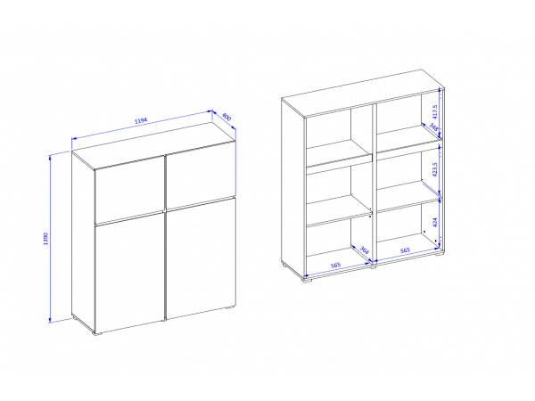 Nábytek do obývacího pokoje CROSS dub Wotan/bílá