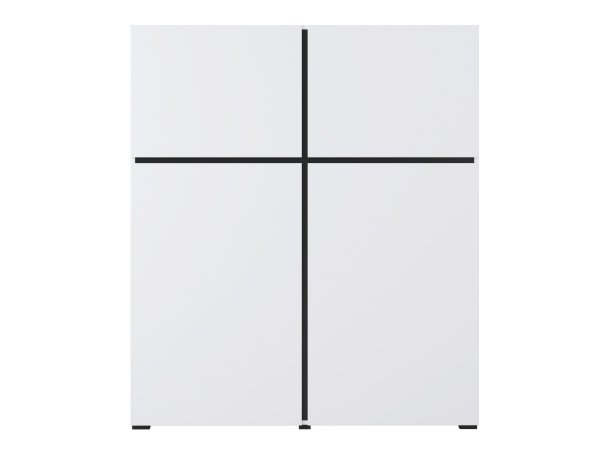 Komoda CROSS (typ 76) Bílá/černá