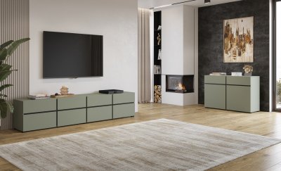 Nábytek do obývacího pokoje CROSS 3 Pine green/černá