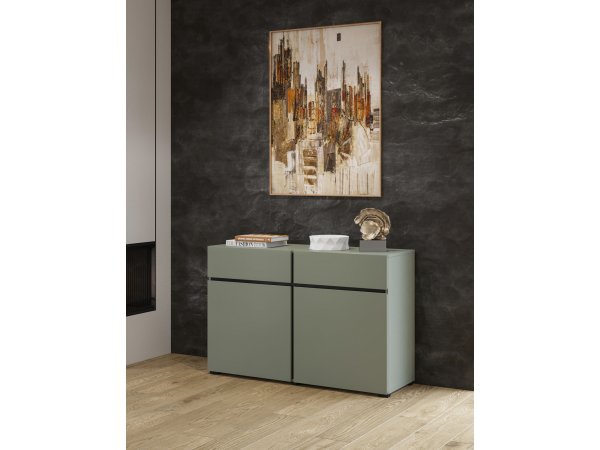 Komoda CROSS (typ 45) Pine green/černá