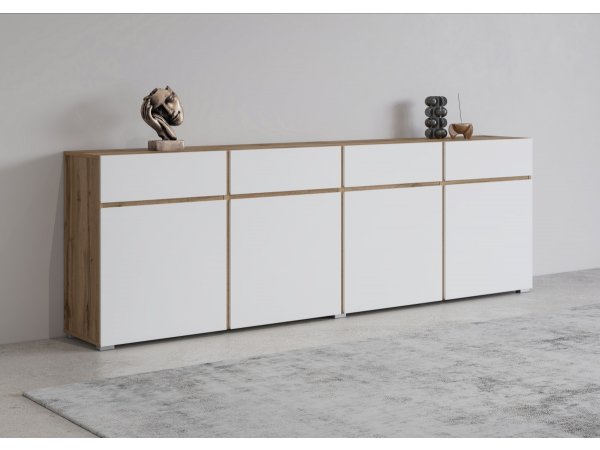 Nábytek do obývacího pokoje CROSS 3 dub Wotan/bílá