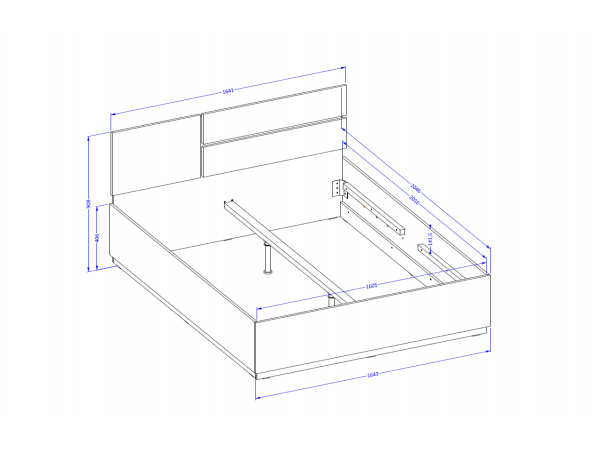 Postel CROSS S (typ 31) Bílá-černá 160x200
