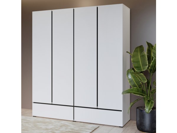 Ložnice CROSS S 2 Bílá-černá