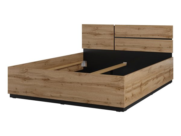 Postel CROSS S (typ 31) Dub wotan/černá 160x200