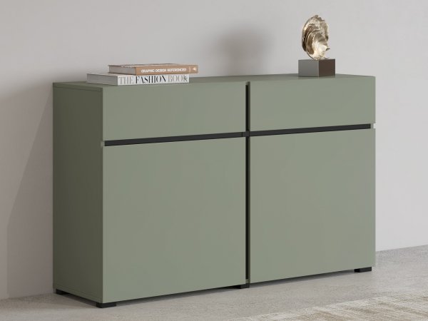 Komoda CROSS (typ 45) Pine green/černá