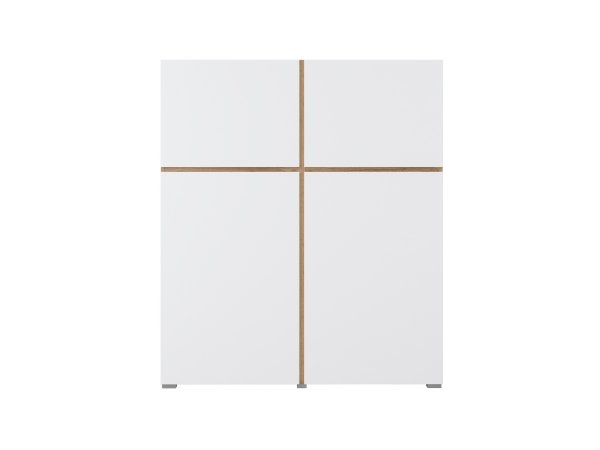 Komoda CROSS (typ 76) dub Wotan/bílá