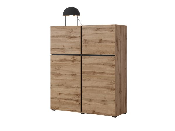 Nábytek do obývacího pokoje CROSS dub Wotan/černá