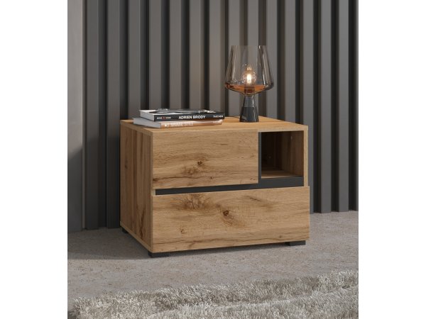 Ložnice CROSS S dub Wotan/černá