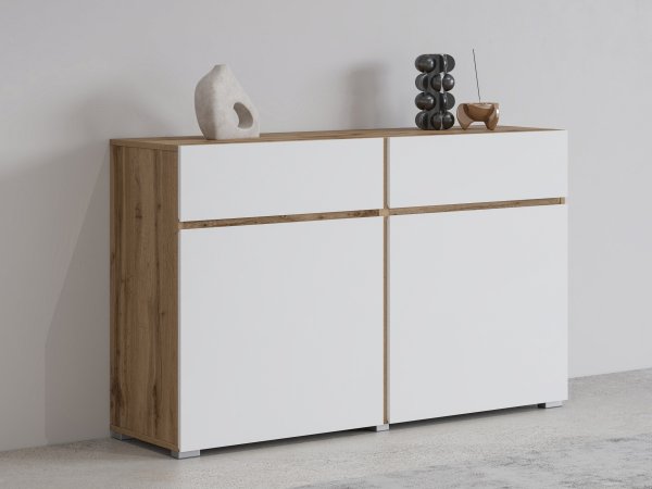 Nábytek do obývacího pokoje CROSS dub Wotan/bílá