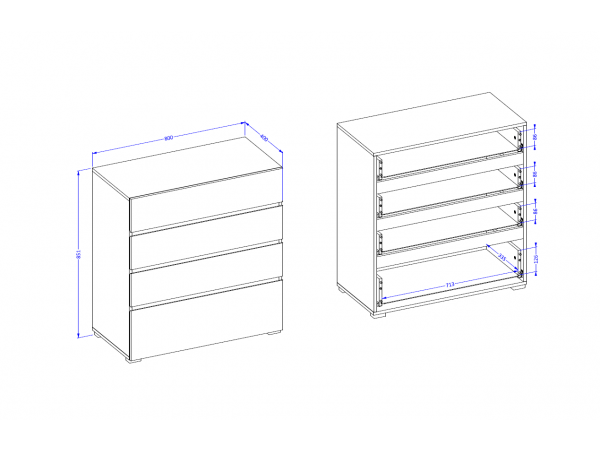 Komoda CROSS S (typ 28) Congo-černá