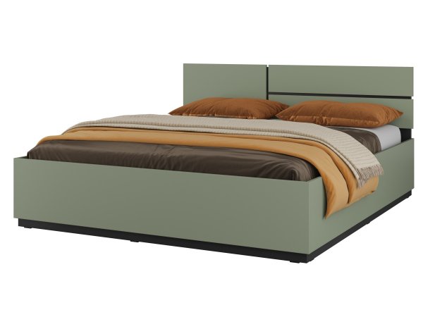 Postel CROSS S (typ 32) Pine green/černá 180x200