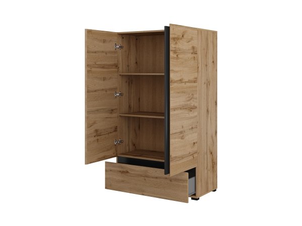 Skříň CROSS S (typ 38) dub Wotan/černá