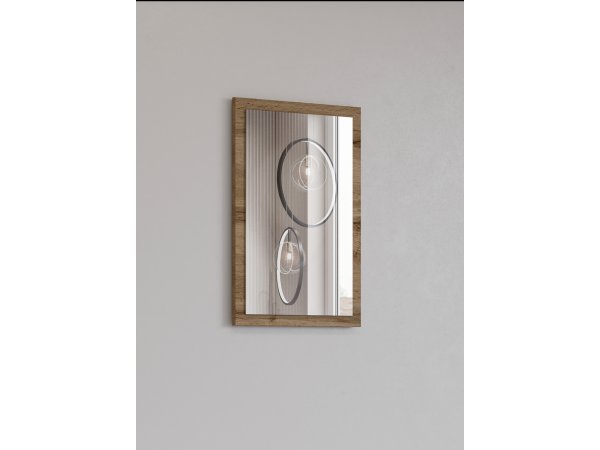 Zrcadlo CROSS (typ 04) dub Wotan/černá