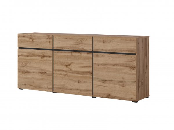 Nábytek do obývacího pokoje CROSS dub Wotan/černá