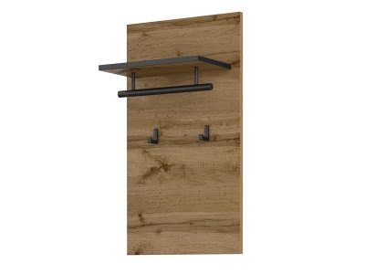 Věšákový panel CROSS (typ 03) dub Wotan/černá