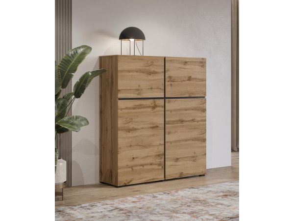 Nábytek do obývacího pokoje CROSS dub Wotan/černá