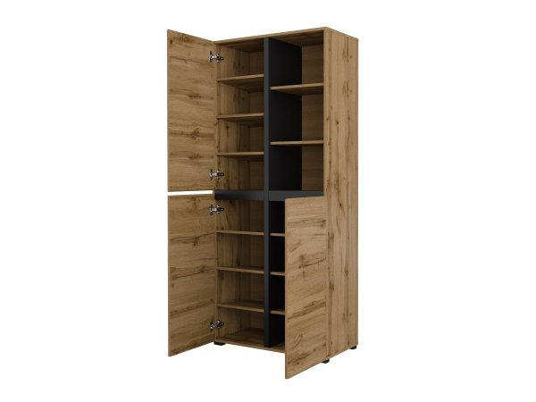 Skříň do předsíně CROSS (typ 88) dub Wotan/černá