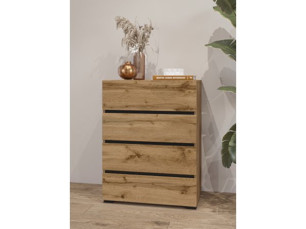 Nábytek do předsíně CROSS dub Wotan/černá