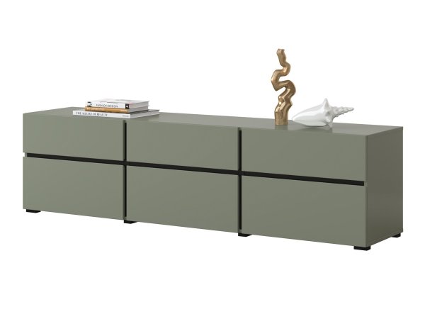 Televizní komoda CROSS (typ 41) Pine green/černá
