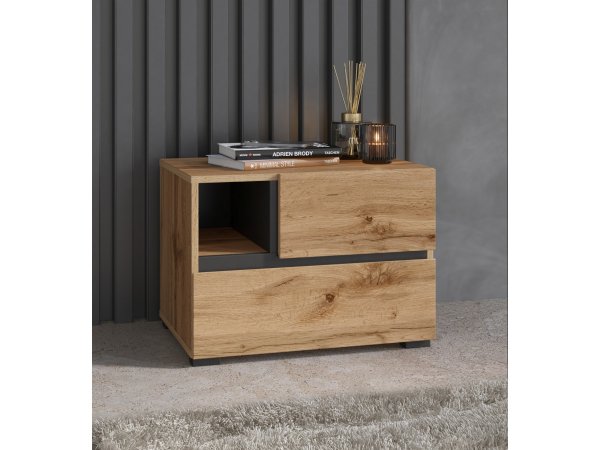 Ložnice CROSS S 2 dub Wotan/černá