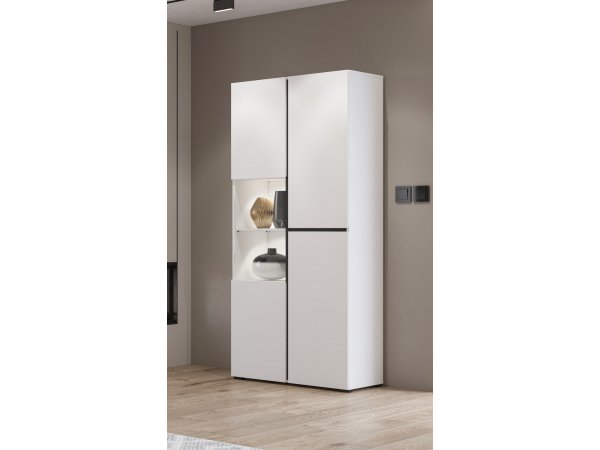 Vitrína CROSS (typ 12) Bílá/černá