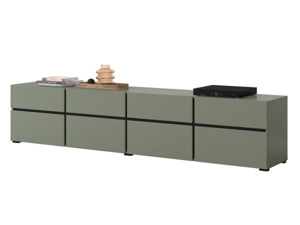 Televizní komoda CROSS (typ 40) Pine green/černá