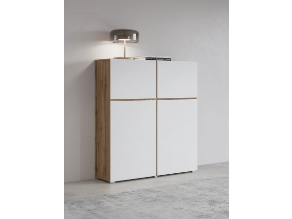 Nábytek do obývacího pokoje CROSS dub Wotan/bílá