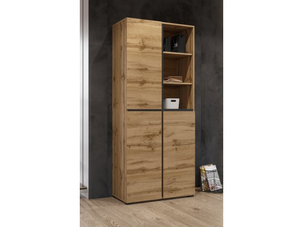 Nábytek do předsíně CROSS dub Wotan/černá