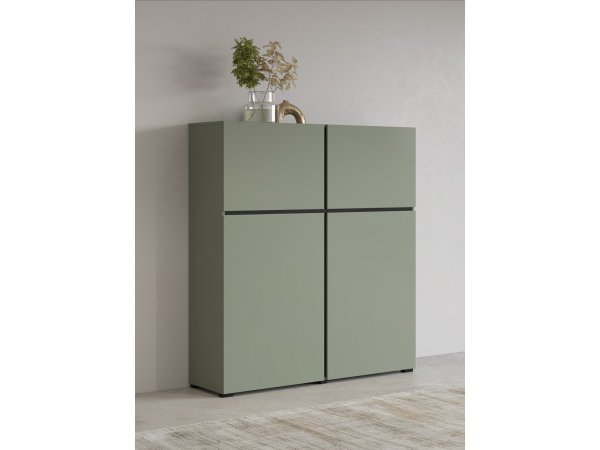 Komoda CROSS (typ 76) Pine green/černá