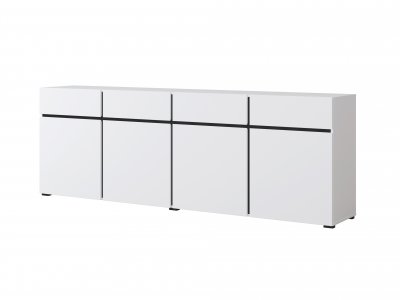 Komoda CROSS (typ 25) Bílá/černá